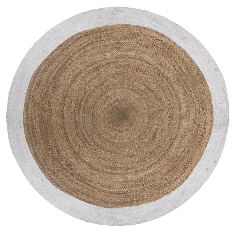 Okrągły dywan jutowy 120 cm brązowy