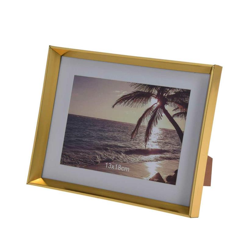 Złota ramka na zdjęcia stojąca13x18 cm