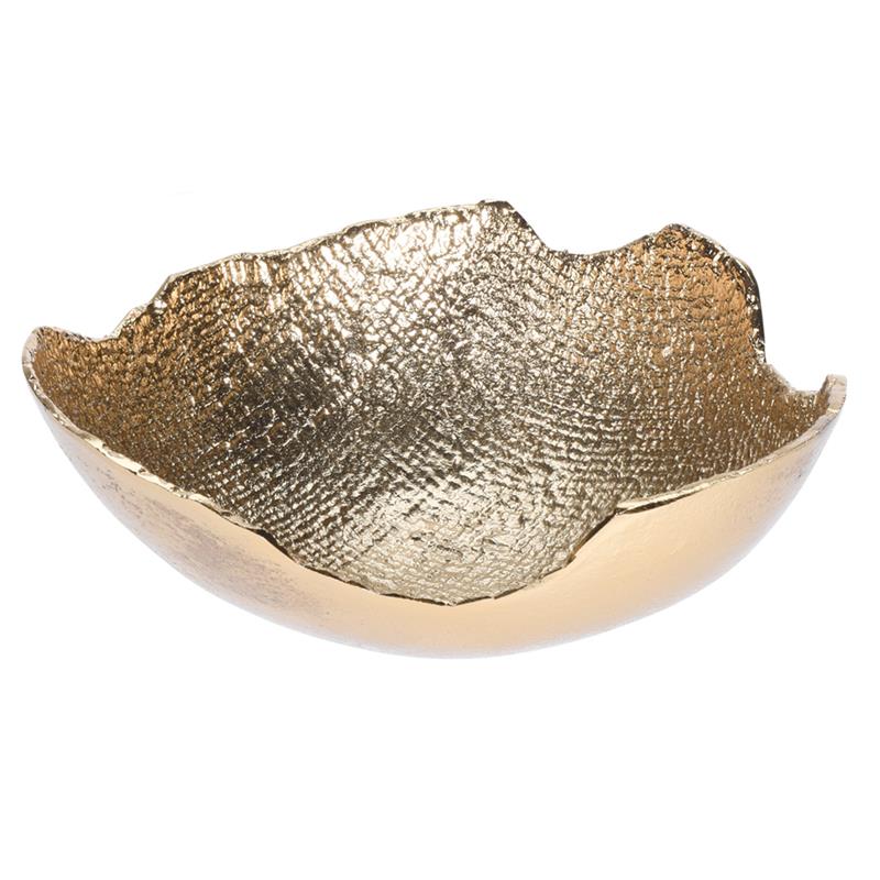 Designerska złota okrągła patera wzór 2