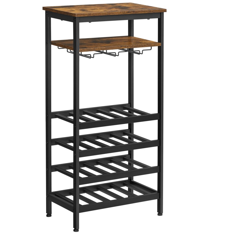 Stojak barek na wino i kieliszki industrialny LOFT 100 cm