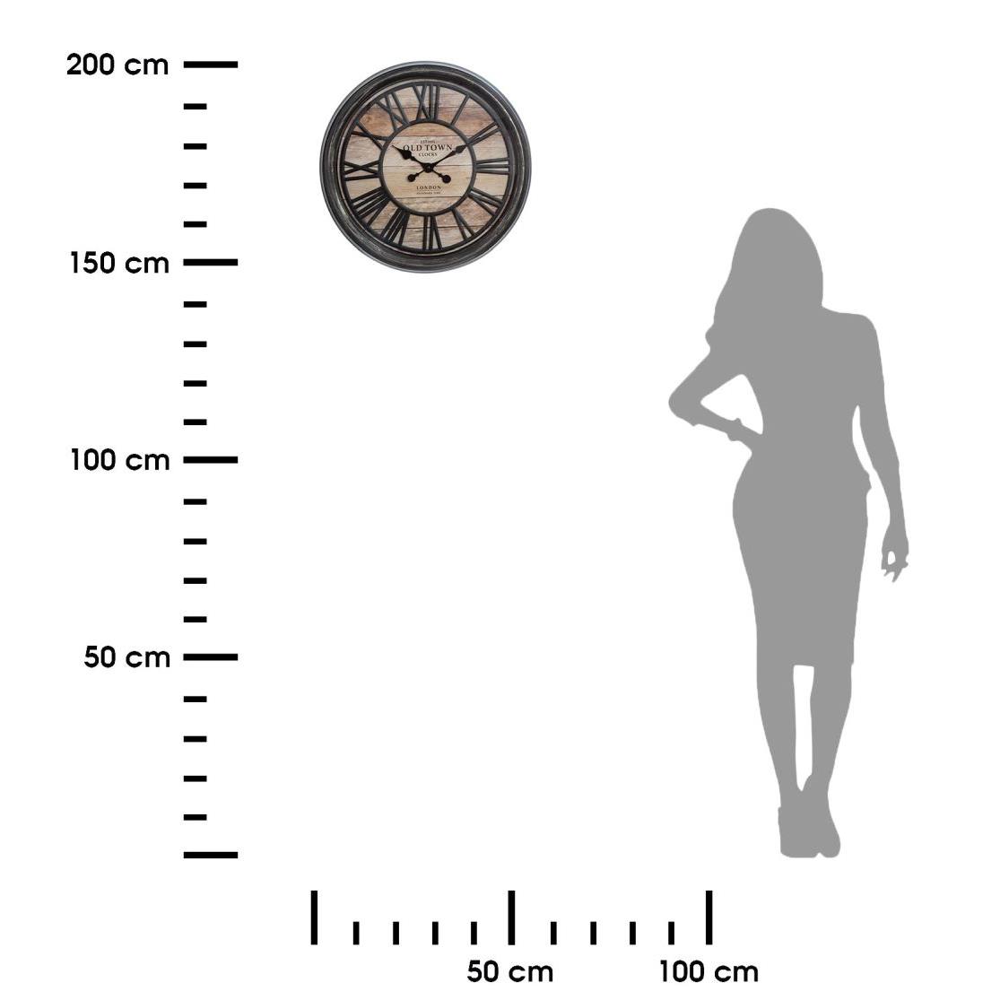 ZEGAR ŚCIENNY 3D OLD TOWN 50 CM