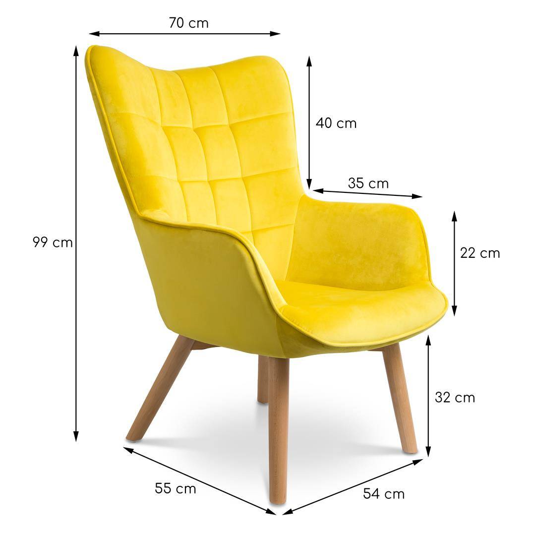 FOTEL GRELLA MUSTARD