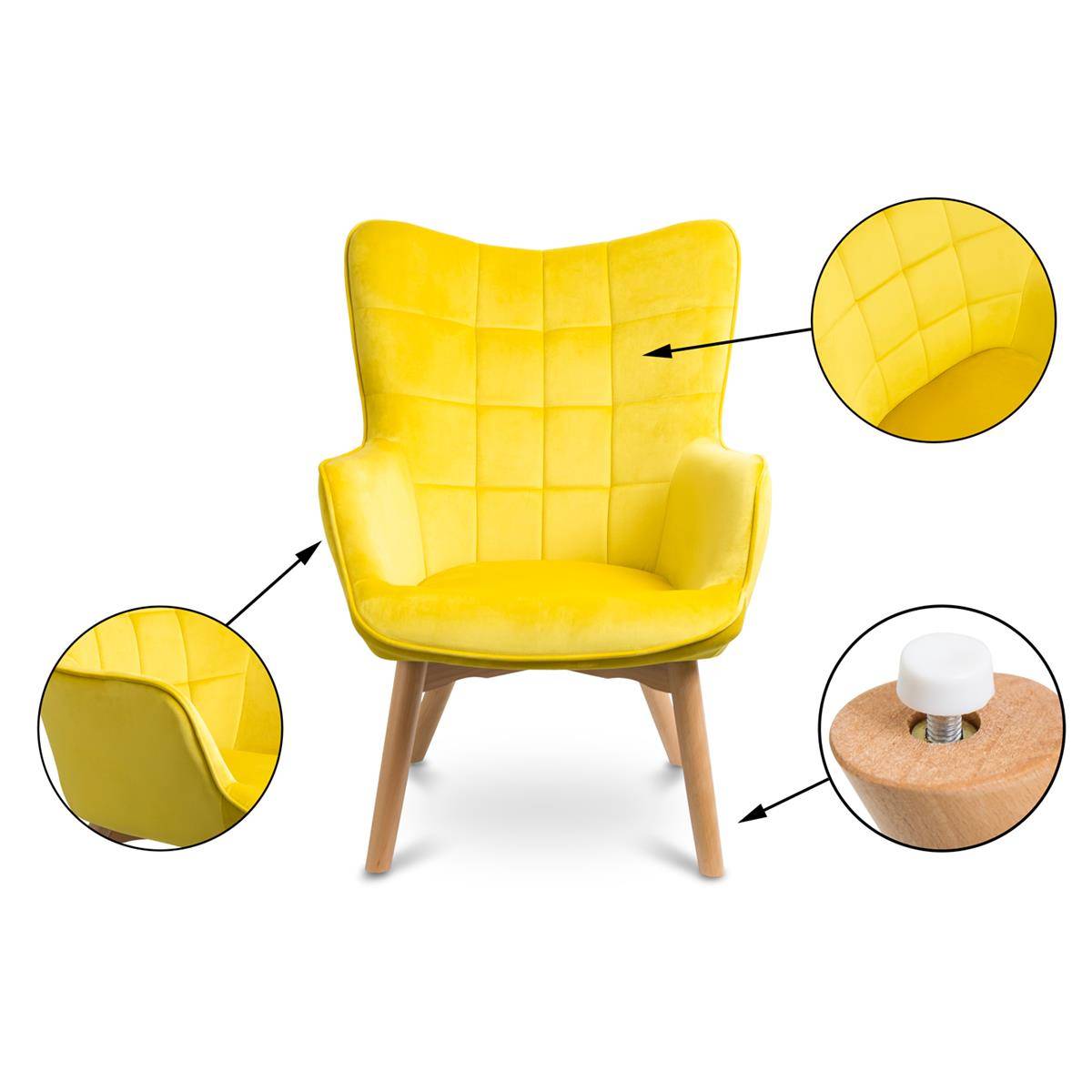 FOTEL GRELLA MUSTARD