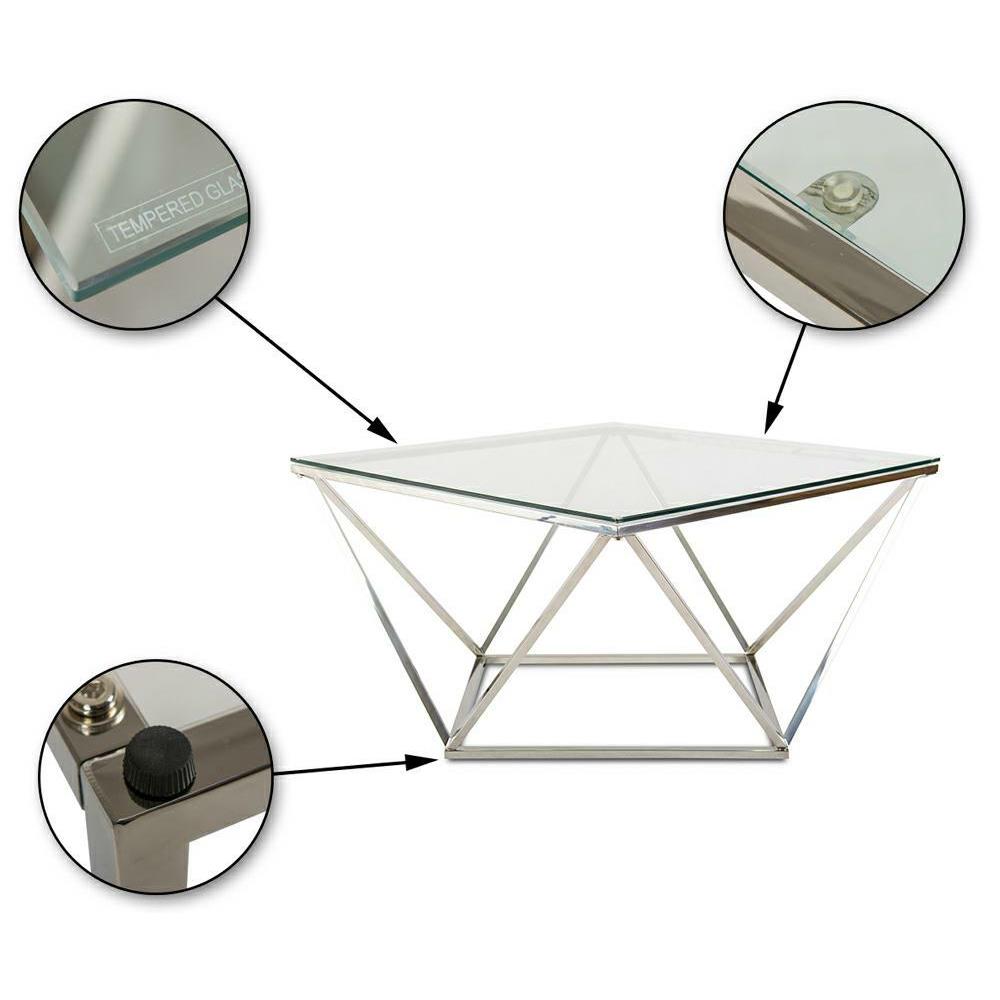 STOLIK KAWOWY DIAMANTA SILVER