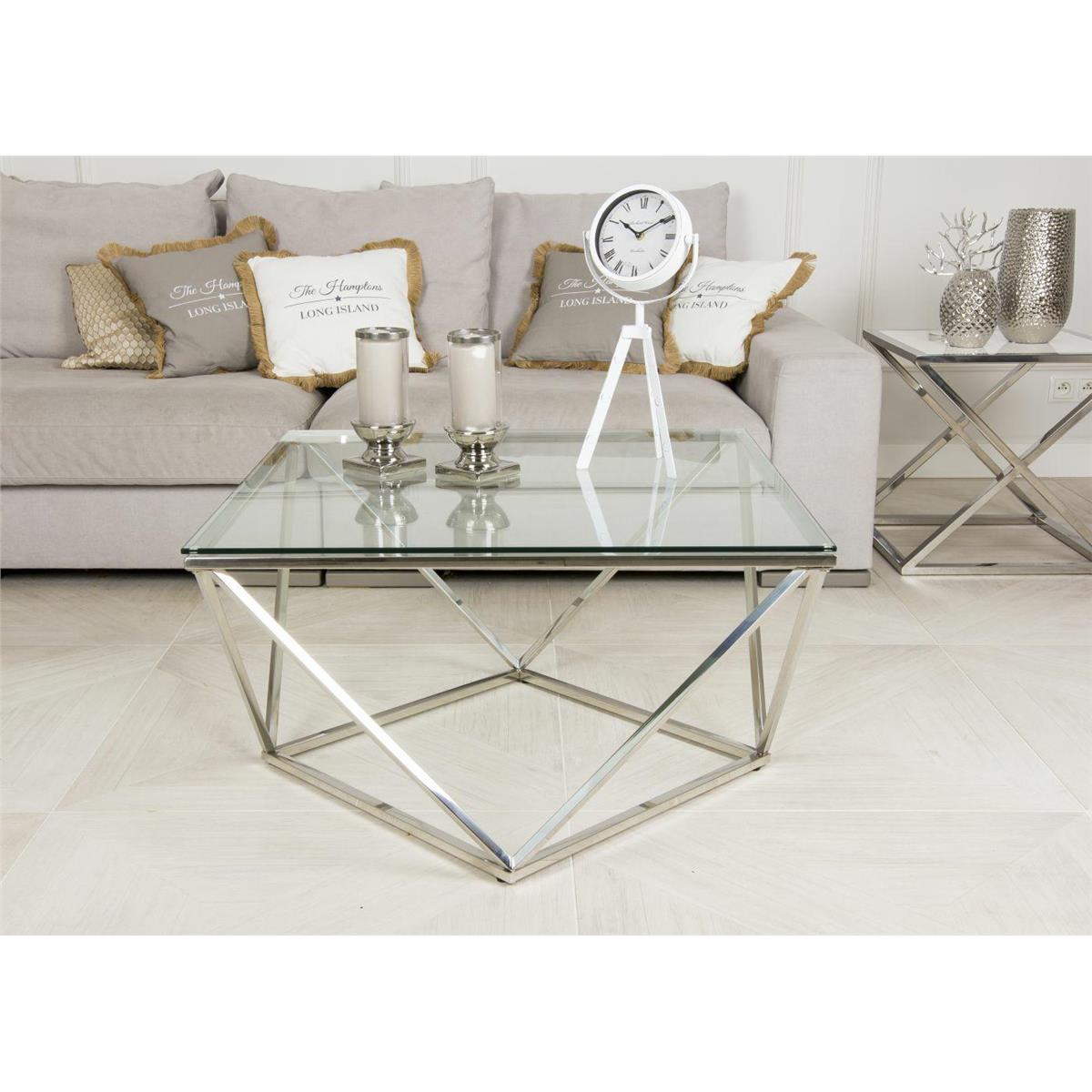 STOLIK KAWOWY DIAMANTA SILVER