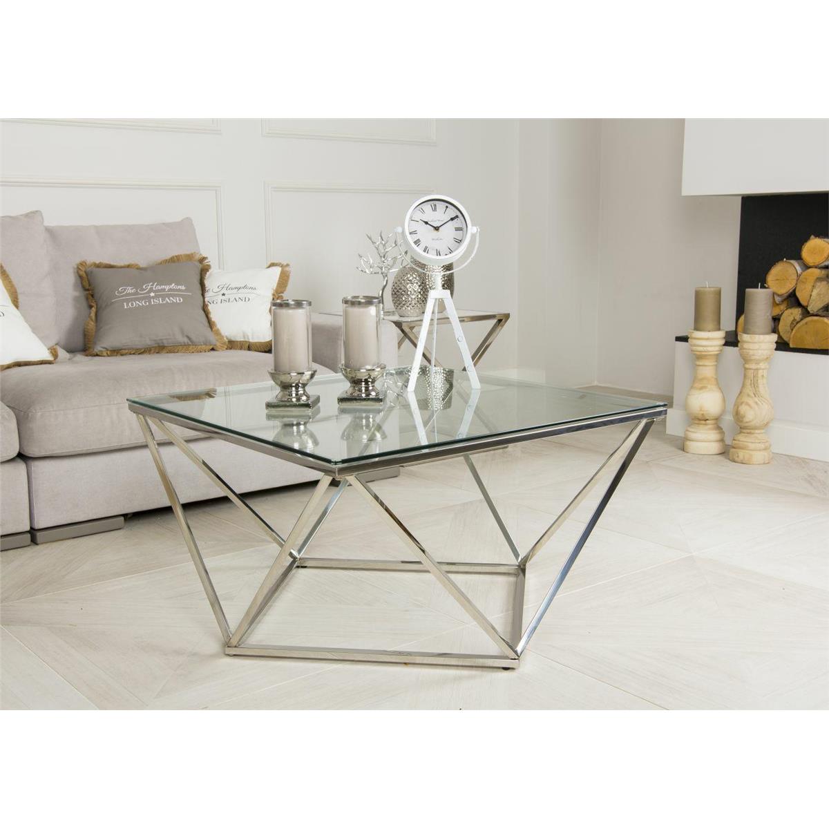 STOLIK KAWOWY DIAMANTA SILVER