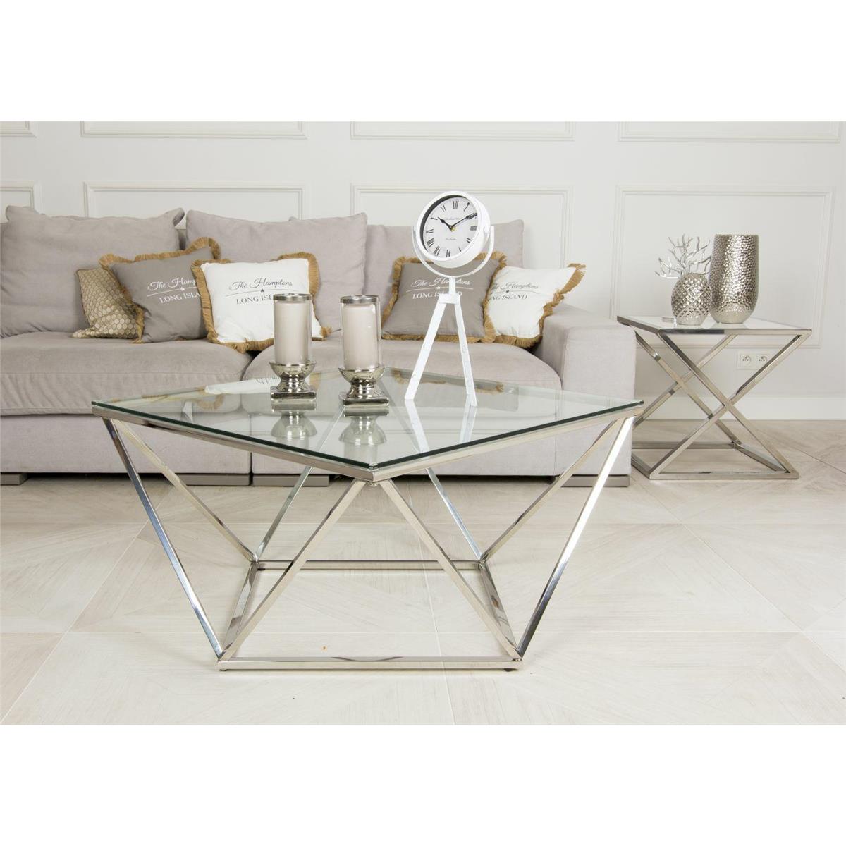 STOLIK KAWOWY DIAMANTA SILVER