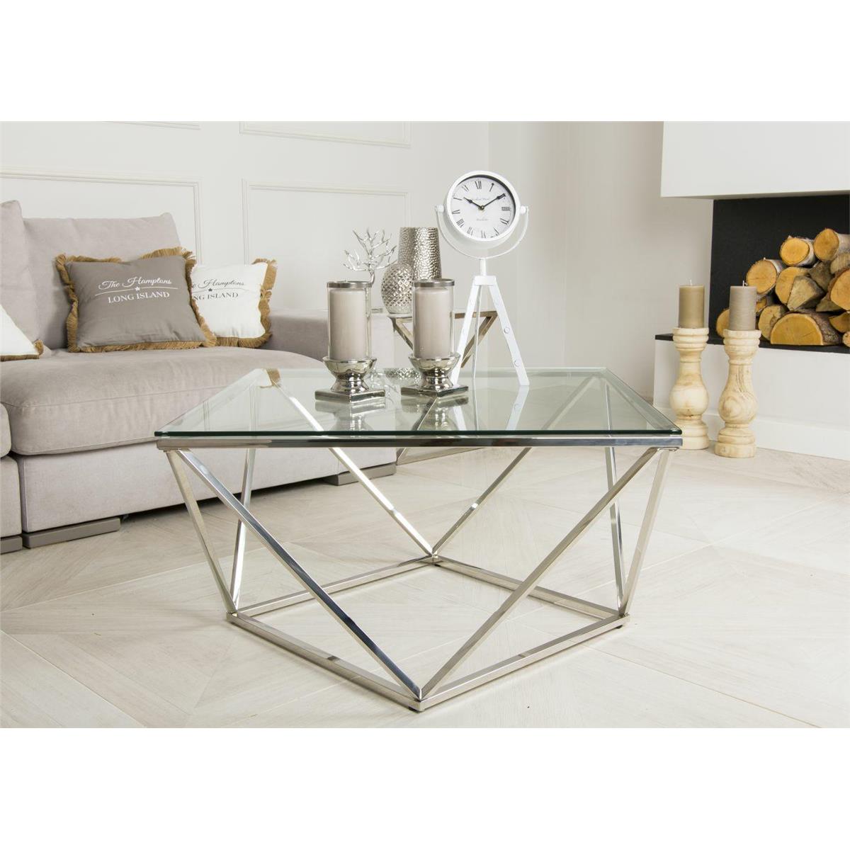 STOLIK KAWOWY DIAMANTA SILVER