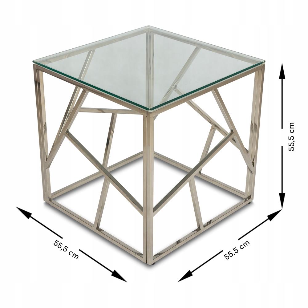 STOLIK KAWOWY LASIMA SILVER 55 CM