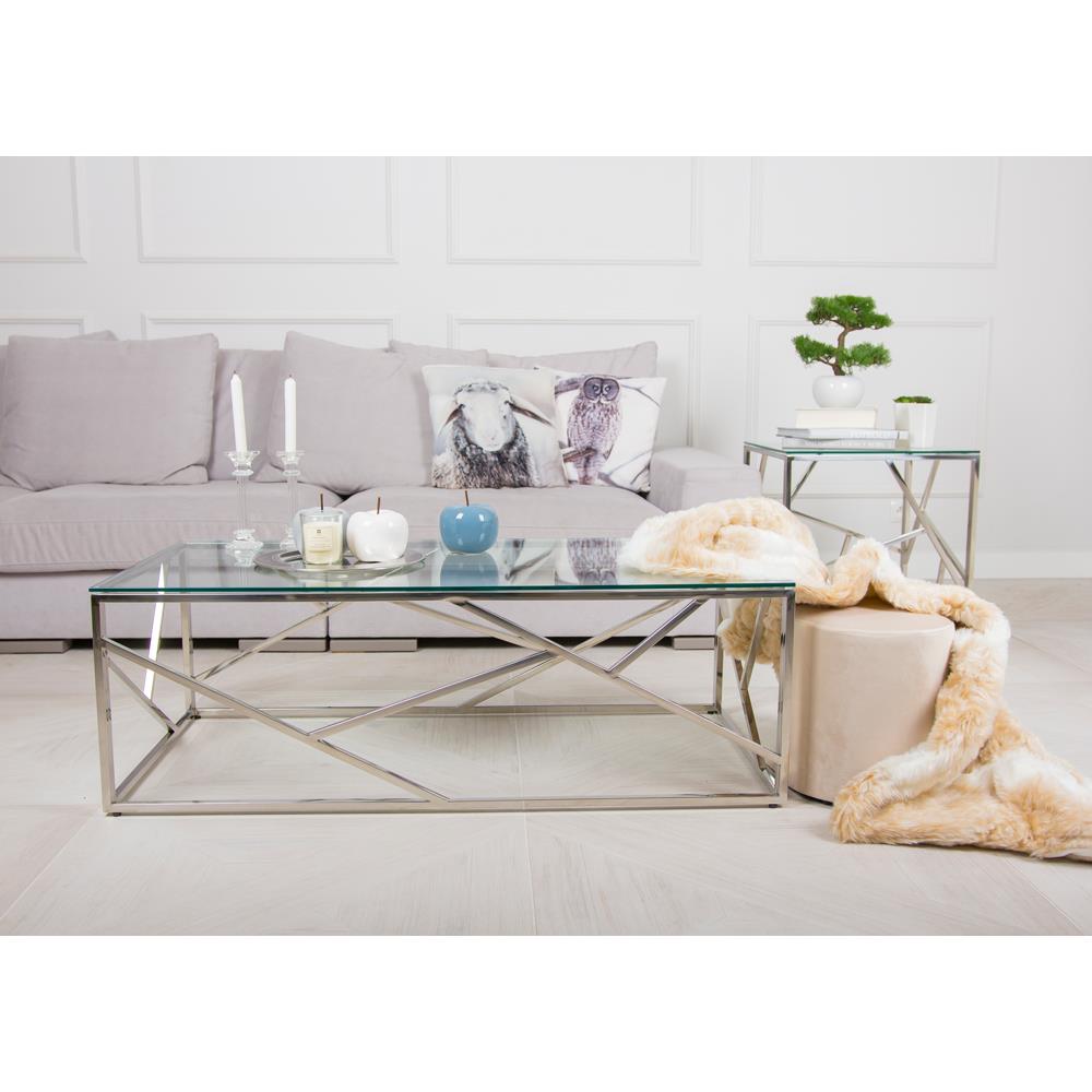 STOLIK KAWOWY LASIMA SILVER 55 CM