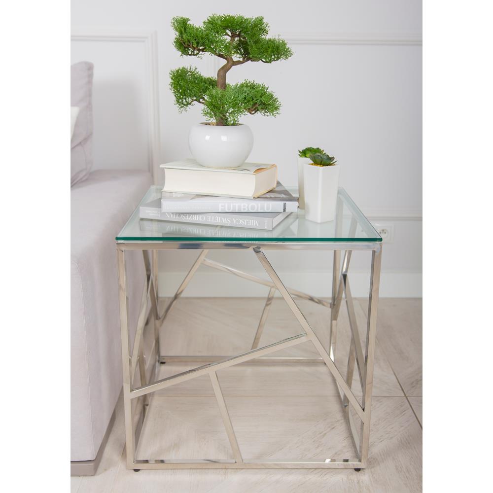 STOLIK KAWOWY LASIMA SILVER 55 CM