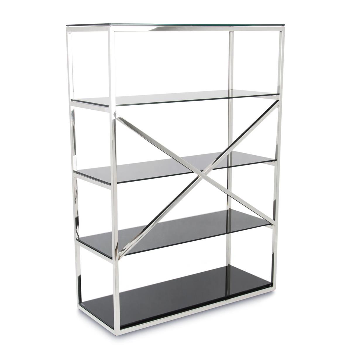 REGAŁ TORNI SILVER BLACK 100X140 CM