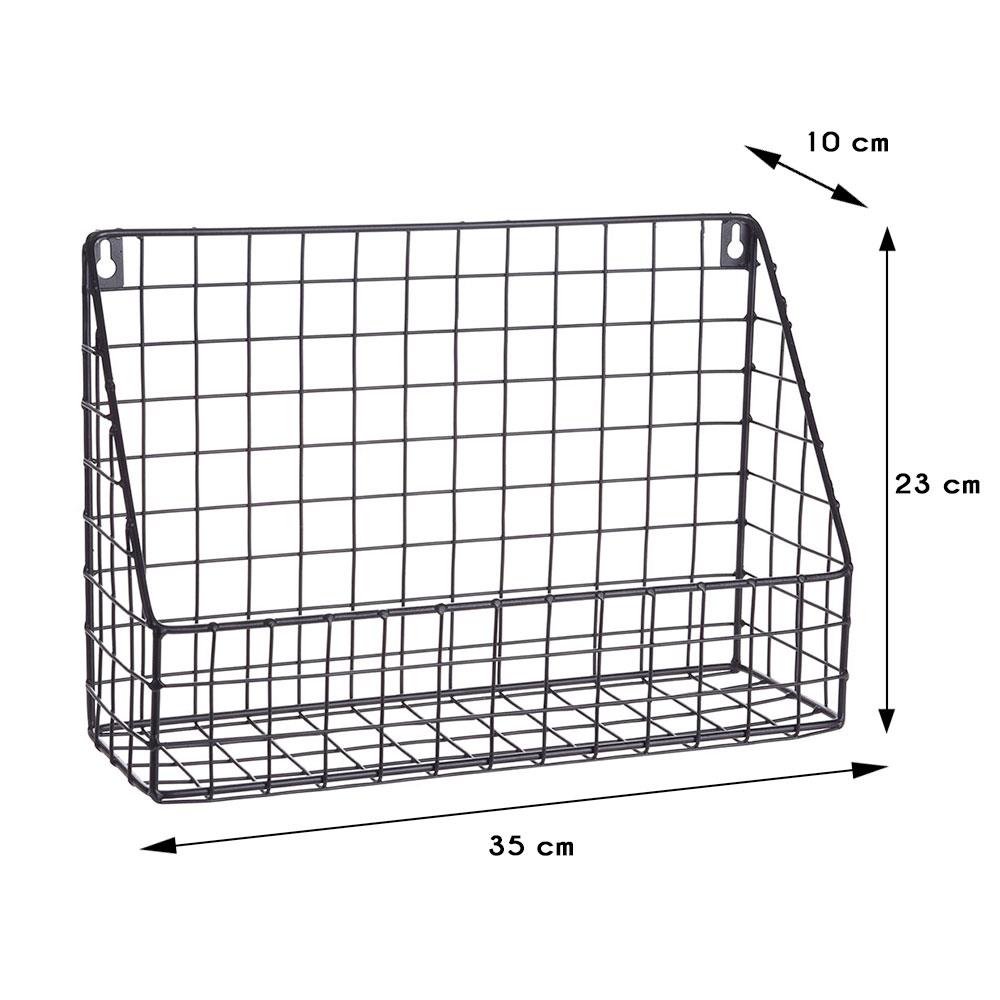 METALOWA PÓŁKA ŚCIENNA CZARNA LOFT