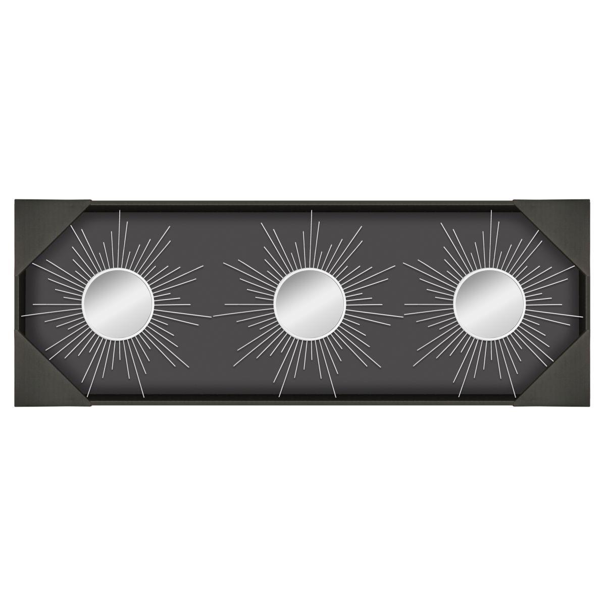 KOMPLET 3 SREBRNYCH LUSTER ŚCIENNYCH SUN