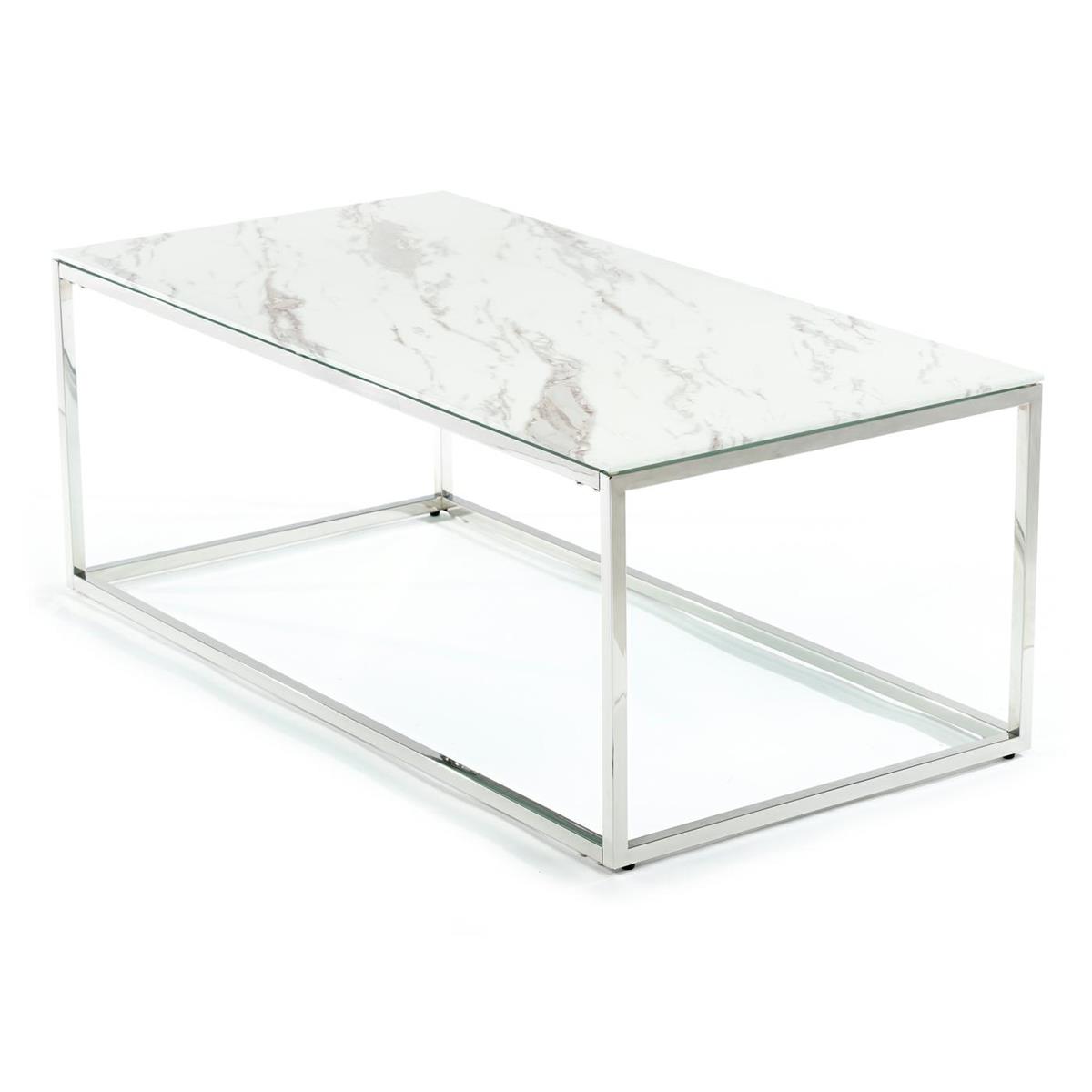 ŁAWA REKTA SILVER WHITE 120 CM
