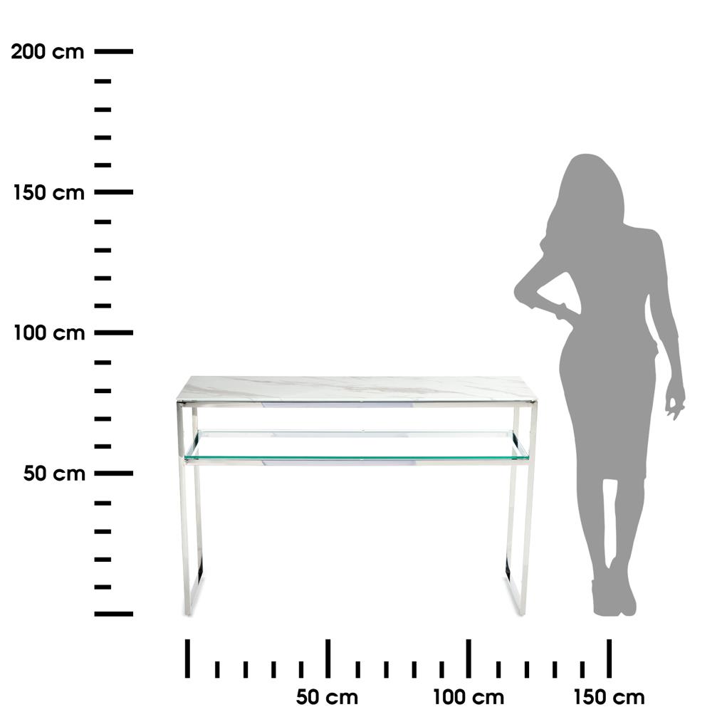 TOALETKA NATIA SILVER WHITE 120 CM