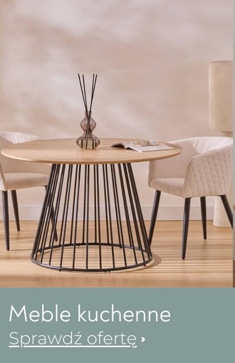 Meble kuchenne i jadalniane w aranżacji wnętrza - stół z krzesłami