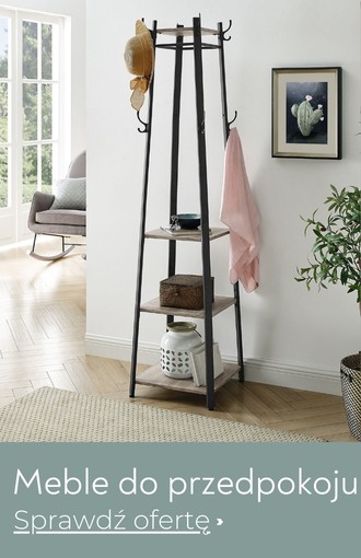 Meble do przedpokoju w aranżacji wnętrza - wieszak stojący na ubrania
